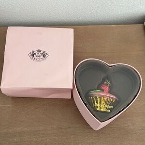 Juicy Couture Original Cupcake Ornament in Pink Heart Box